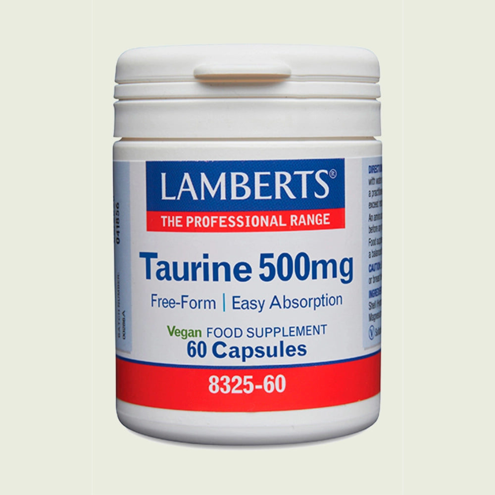 Taurina 500 mg 60 cápsulas – Lamberts