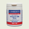 Vitamina B6 piridoxina 50 mg 100 tabletas – Lamberts