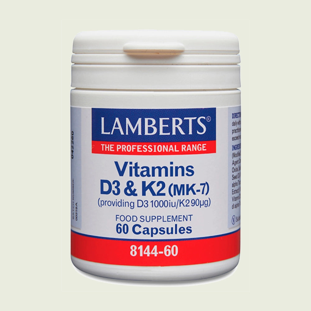 Vitamina D3 1000 UI + K2 90 µg 60 cáps – Lamberts