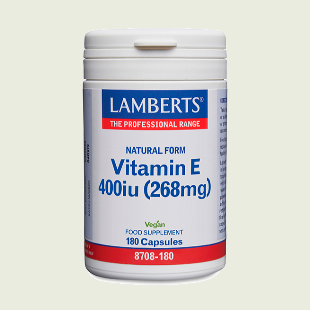 Vitamina E Natural 400 UI 180 cápsulas – Lamberts