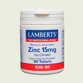 Zinc 15 mg citrato 180 tabletas – Lamberts